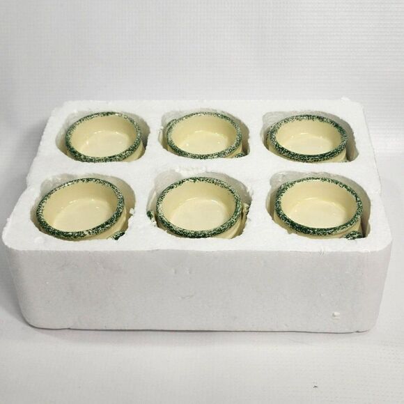 6 pc Ceramic/Porcelain Christmas Poinsettia Milk Jug Tealight Candle Holders - Picture 8 of 8